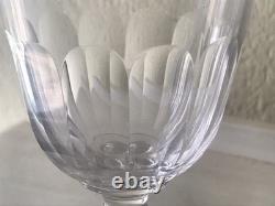 6 Anciens Verres À Eau En Cristal Cotes Plates Gondoles Baccarat
