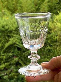 6 Anciens Verres A Pied Cote Plate Cristal Baccarat St Louis Caton Vin