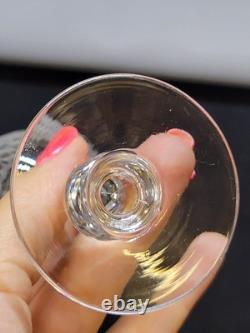 6 Anciens Verres A Vin / Porto En Cristal De Baccarat Gravé