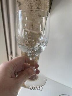 6 Anciens Verres à pied XIX ème Eau Vin French Glass Verre gravés Bullés