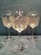 6 Grands Verres Anciens en Cristal Gravé XVIIIe début XIXeme H. 17,5cm