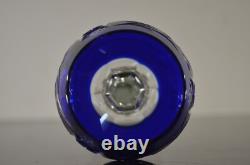 6 Verres A Vin Grand Ancienne Cristal Double Couleur Taille Raisin Traube Bohème