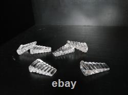 6 ancien rares cales assiette cristal BACCARAT réhausse assiette, porte couteau