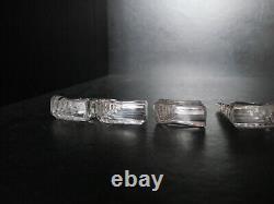6 ancien rares cales assiette cristal BACCARAT réhausse assiette, porte couteau