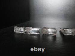 6 ancien rares cales assiette cristal BACCARAT réhausse assiette, porte couteau