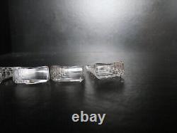 6 ancien rares cales assiette cristal BACCARAT réhausse assiette, porte couteau