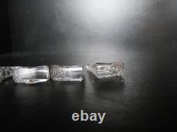 6 ancien rares cales assiette cristal BACCARAT réhausse assiette, porte couteau