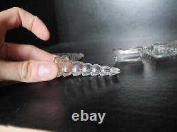 6 ancien rares cales assiette cristal BACCARAT réhausse assiette, porte couteau