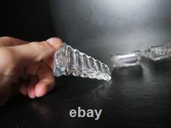 6 ancien rares cales assiette cristal BACCARAT réhausse assiette, porte couteau