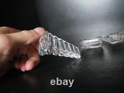 6 ancien rares cales assiette cristal BACCARAT réhausse assiette, porte couteau