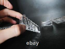 6 ancien rares cales assiette cristal BACCARAT réhausse assiette, porte couteau