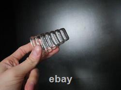 6 ancien rares cales assiette cristal BACCARAT réhausse assiette, porte couteau