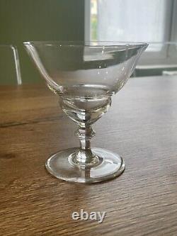 6 ancien verres à eau en cristal de Baccarat modèle art déco de 1937