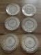 6 anciennes assiettes &agrave; dessert entremet en cristal sign&eacute;es Baccarat arabesque