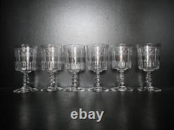 6 anciens verres à EAU cristal gravé Baccarat gravure 4770 étoiles fleur 15 cm