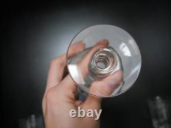 6 anciens verres à EAU cristal gravé Baccarat gravure 4770 étoiles fleur 15 cm