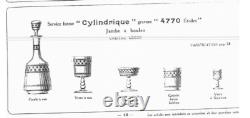 6 anciens verres à EAU cristal gravé Baccarat gravure 4770 étoiles fleur 15 cm