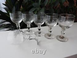 6 anciens verres à vin blanc en cristal BACCARAT modèle RENAISSANCE ballon 11,7