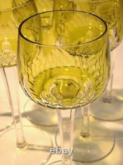 6 anciens verres a vin du rhin baccarat HAUTEUR 19,8 CMS