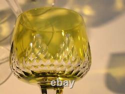 6 anciens verres a vin du rhin baccarat HAUTEUR 19,8 CMS