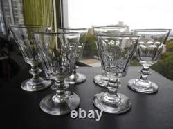 6 anciens verres à vin en cristal de BACCARAT modèle CATON cuisine ART de TABLE