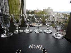 6 anciens verres à vin en cristal de BACCARAT modèle CATON cuisine ART de TABLE
