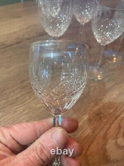 6 anciens verres à vin rouge en cristal signés Saint Louis modèle Vendome
