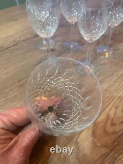 6 anciens verres à vin rouge en cristal signés Saint Louis modèle Vendome