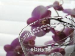 6 anciens verres de table en cristal gravé de Baccarat St Louis crystal apéritif