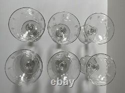 6 coupes Champagne Cristal BACCARAT Art de la Table ancienne avant 1936 XIX XXé
