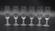 6 flûtes à champagne anciennes en verre soufflé petites côtes plates