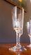 6 flûtes à champagne en cristal de Baccarat ancienne