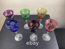 6 grand verres à eau ou vin anciens ROEMER en cristal de LORRAINE