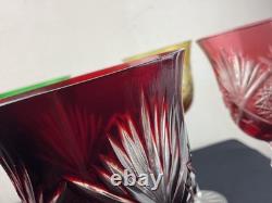 6 grand verres à eau ou vin anciens ROEMER en cristal de LORRAINE