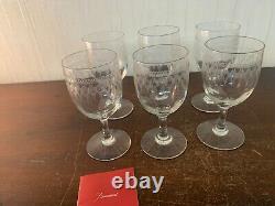 6 verres à eau gravé ancien cristal de Baccarat (prix à la pièce)modèle2