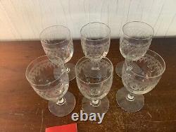 6 verres à eau gravé ancien cristal de Baccarat (prix à la pièce)modèle2