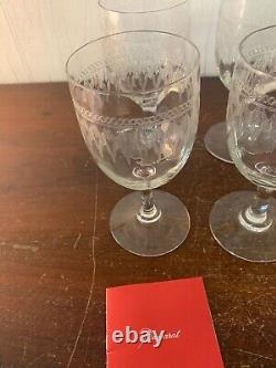 6 verres à eau gravé ancien cristal de Baccarat (prix à la pièce)modèle2