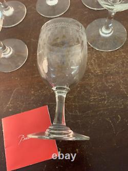 6 verres à eau gravé ancien cristal de Baccarat (prix à la pièce)modèle2