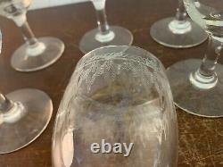 6 verres à eau gravé ancien cristal de Baccarat (prix à la pièce)modèle2