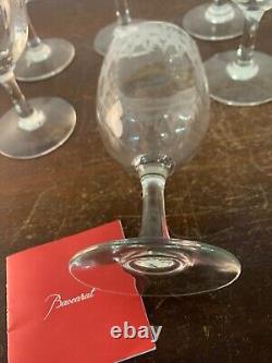 6 verres à eau gravé ancien cristal de Baccarat (prix à la pièce)modèle2