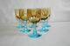 6 verres à vin anciens, George Sand cristallerie de Portieux H 11.5 cm
