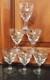 6 verres &agrave; vin anciens/cristal gravure art nouveau