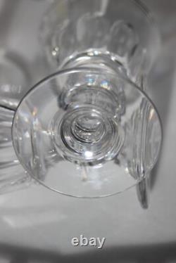 6 verres à vin blanc anciens en cristal taillé cotes plates Baccarat Caton