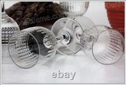 6 verres à vin n°4 cristal de Baccarat modèle Nancy 12 cm anciens Wine glasses
