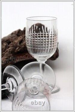 6 verres à vin n°4 cristal de Baccarat modèle Nancy 12 cm anciens Wine glasses