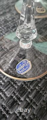 6 x verres à vin cristal Doré Ancien BOHEMIA Crystalex