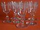 7 ANCIENS VERRES A VIN ROUGE CRISTAL DE BELLE QUALITE STYLE NAPOLEON III étoiles