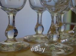 7 ANCIENS VERRES A VIN ROUGE OU BLANC CRISTAL QUALITE STYLE NAPOLEON III étoiles