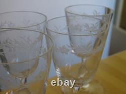 7 ANCIENS VERRES A VIN ROUGE OU BLANC CRISTAL QUALITE STYLE NAPOLEON III étoiles