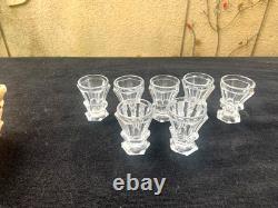7 Anciens Verres à Liqueur en Cristal Baccarat St Louis Cave à Liqueur